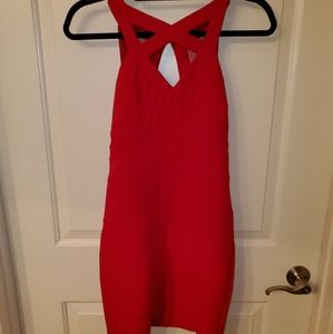 Red cocktail dress